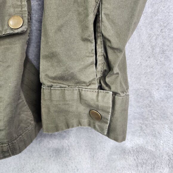 Womens Love Tree Army Green Jacket Button & Full Zip Long Sleeve 100% Cotton M - Picture 5 of 12